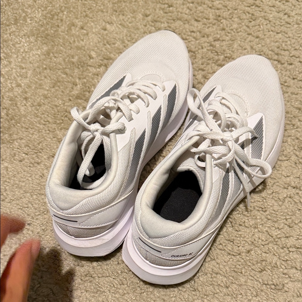 Adidas Women's White and Gray Sneakers
